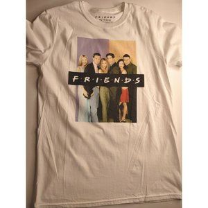 Friends Sitcom TV Show T-Shirt Short Sleeve White Size Medium Television Series